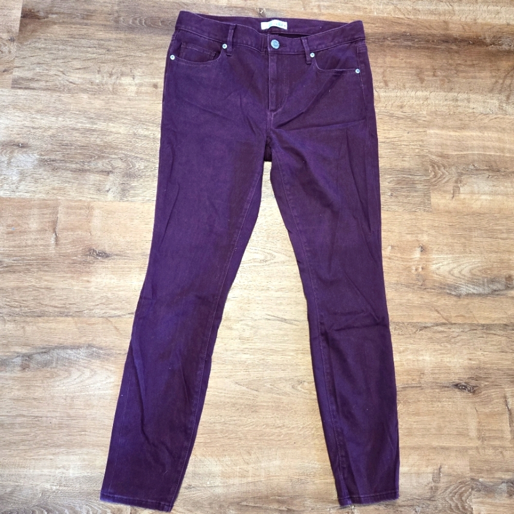 Ann Taylor LOFT Burgundy Leggings